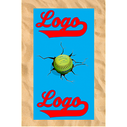 Toalla de playa:Cracked Softball