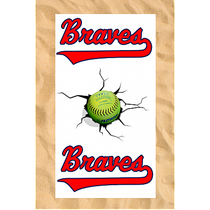 Toalla de playa:Cracked Softball