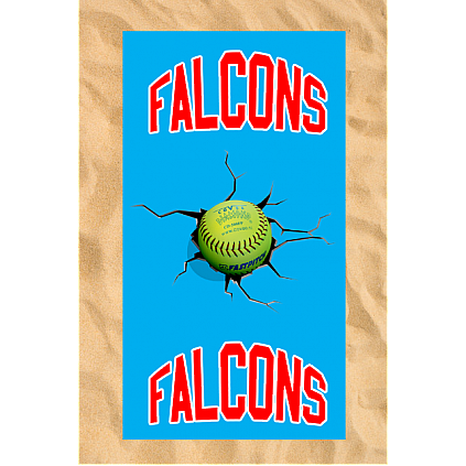 Toalla de playa:Cracked Softball