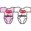 Club Baby Romper: Baseball Seams