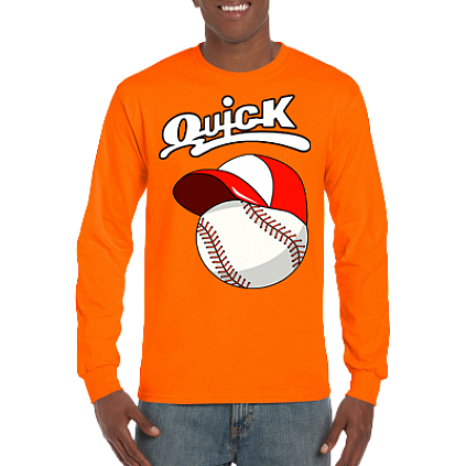 Club T-Shirt, Lange Mouw: Baseball+Cap