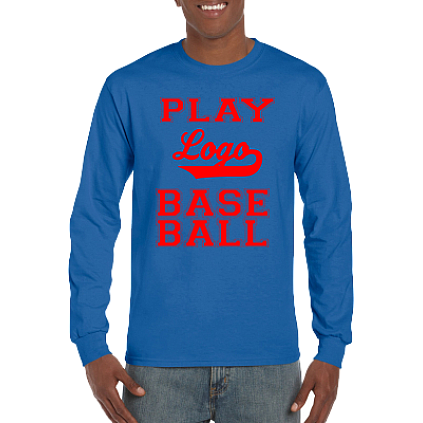 Club T-Shirt, Lange Mouw: Play Baseball