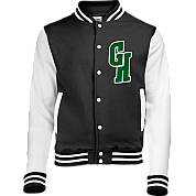 Green Hearts Varsity Jacket