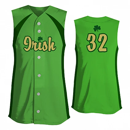 Speed Softball Sleeveless Full Button