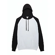 Contrast Hoodie: White/Black