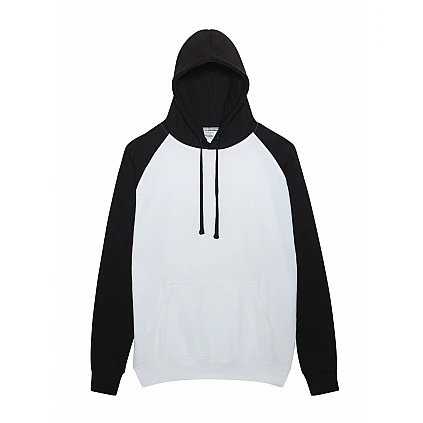 Contrast Hoodie: White/Black