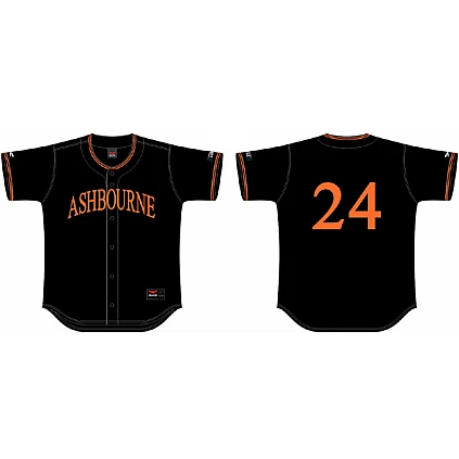 Ashbourne Giants Jersey Flatback Mesh: Black