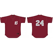 Camisa Sófbol Baldham Boars, con 2 botones: Flatback Mesh