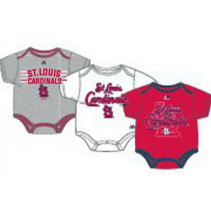 Bodi infantil Cardinals, Conjunto 3 piezas