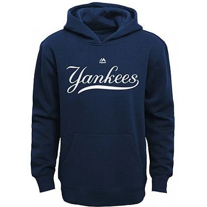 Yankees Wordmark Hoodie, Youth: 4-7