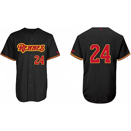 Maglia Rennes Redwings, nero: Maglia Flatback