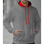 Capuchon Sweater 2 Kleuren: Grijs/Rood