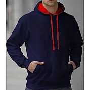Capuchon Sweater 2 Kleuren: Navy/Rood