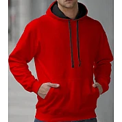 Capuchon Sweater 2 Kleuren: Rood/Zwart
