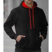 Capuchon Sweater 2 Kleuren: Zwart/Rood