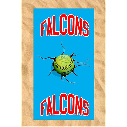 Club All-Over Beach Towel: Cracked Softball