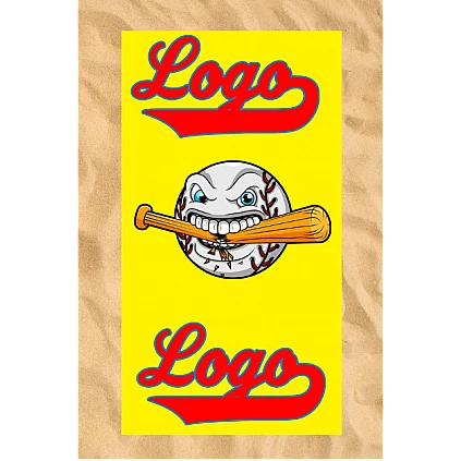 Asciugamano da spiaggia Club All-Over: Pipistrello incrinato