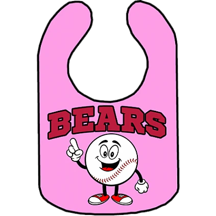 Club Baby Bib: Happy Baseball