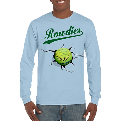 Club T-Shirt, Lange Mouw: Crack Softball