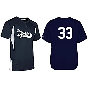 Blue Hitters Jersey, 2-Button: Flatback Mesh