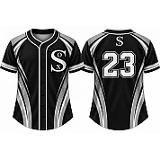 Dublin Black Sox Alternate Jersey, Flatback Mesh