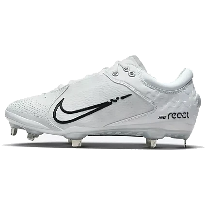 Nike Hyperdiamond 4 Elite Metall, Damen: Weiß/Schwarz