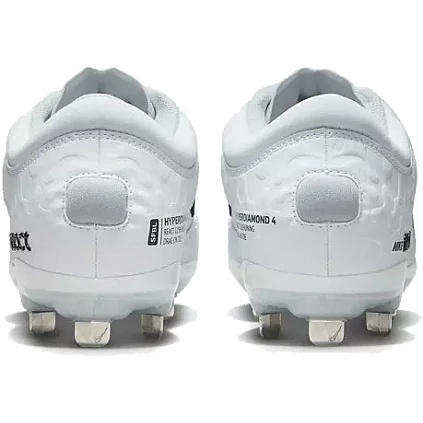 Nike Hyperdiamond 4 Elite Metall, Damen: Weiß/Schwarz