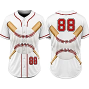  Party Jersey Mesh: Crossed Bats