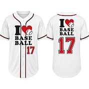  Party Jersey Mesh: I Love Baseball