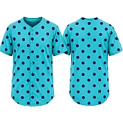  Party Jersey Mesh: Polkadot TealNvy