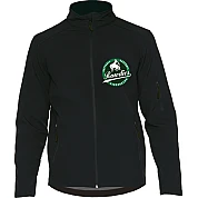 Rowdies Softshell Jacket: Black, Round logo