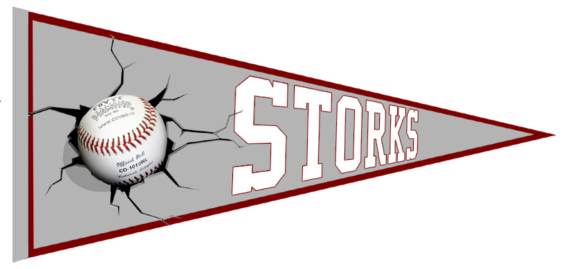 Pennant con cicogne