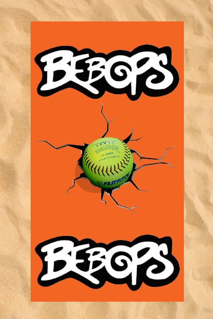 Club All-Over Beach Towel: Cracked Softball