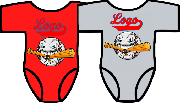 Club Baby Romper: Cracked Bat