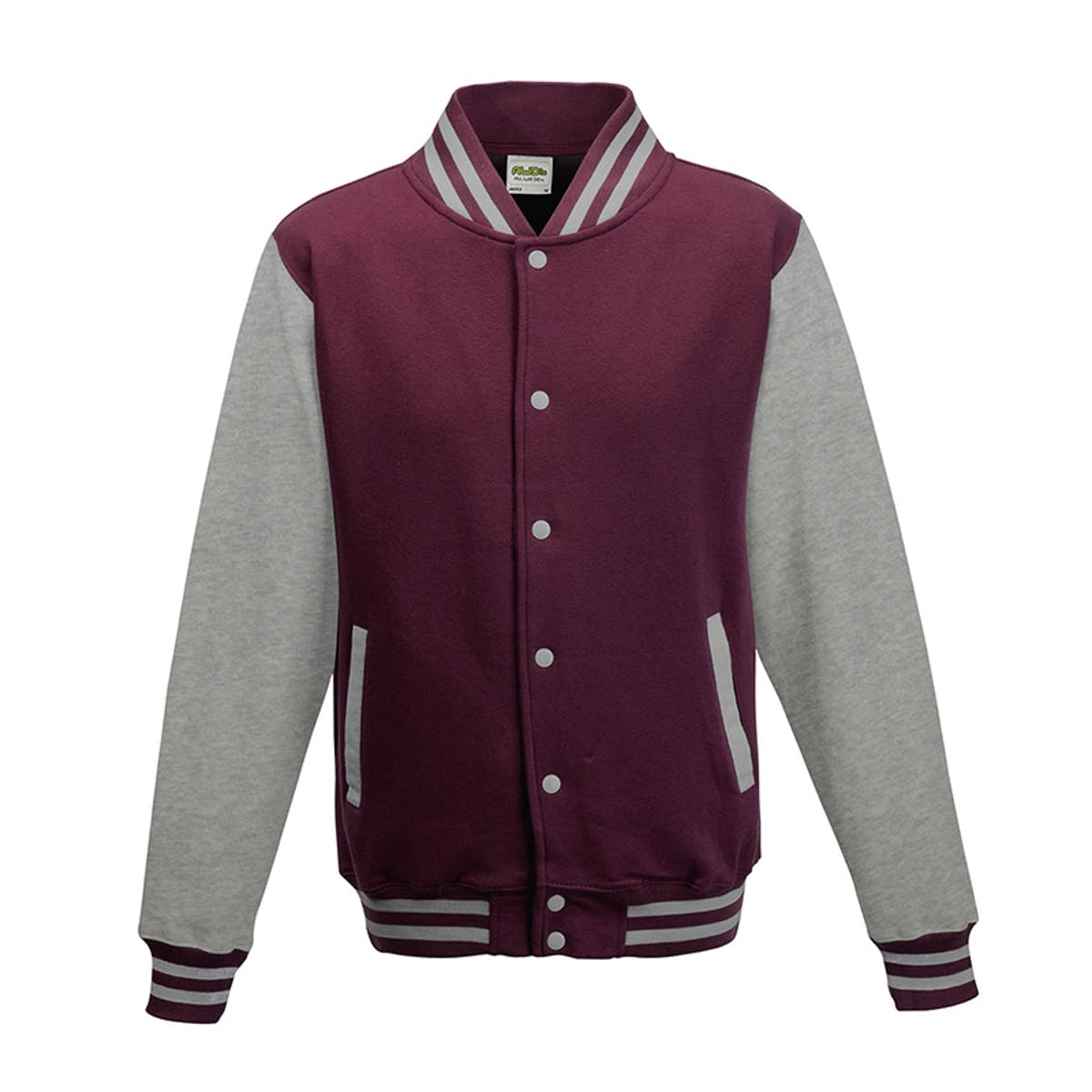 Giacca Varsity borgogna/grigio cuoio