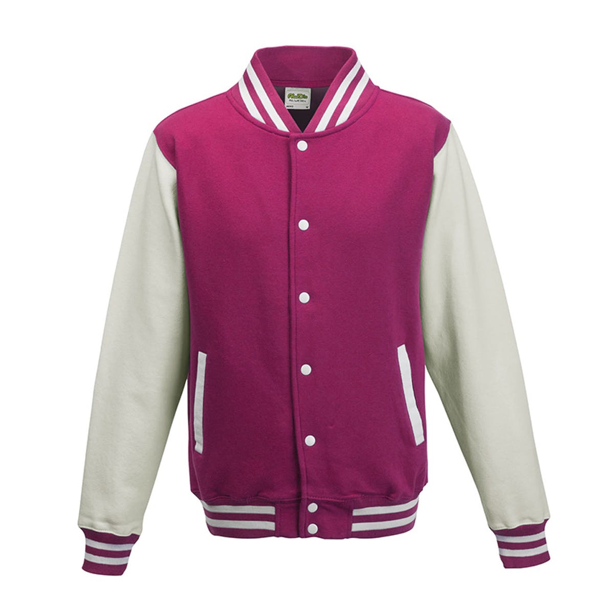 Giacca Varsity rosa caldo/bianco