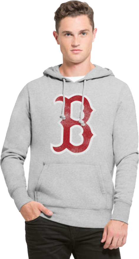 Felpa con cappuccio 47 Brand Red Sox Grey Headline
