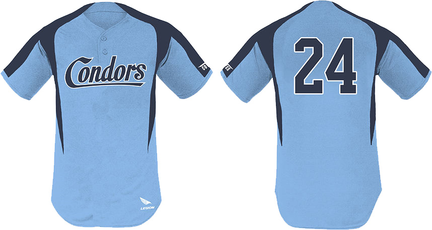 Condors Jersey 2 buttons: Flatback Mesh