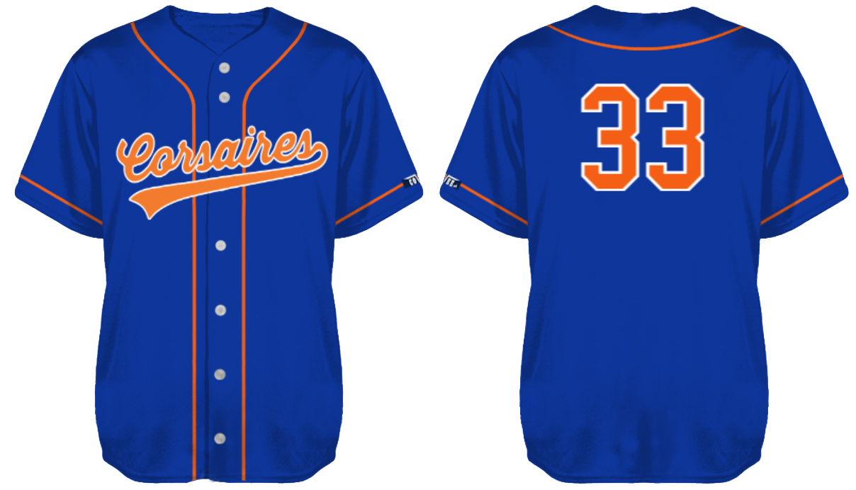 Corsaires de Andernos Shirt Royal: Flatback Mesh