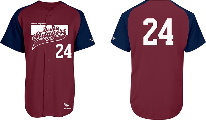 Double Sluggers Shirt, Navy Mouwen
