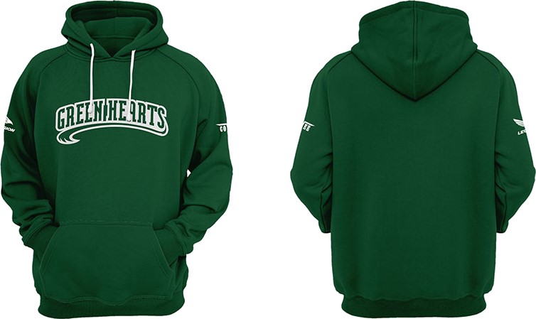 Green Hearts Hoodie: Donker Groen