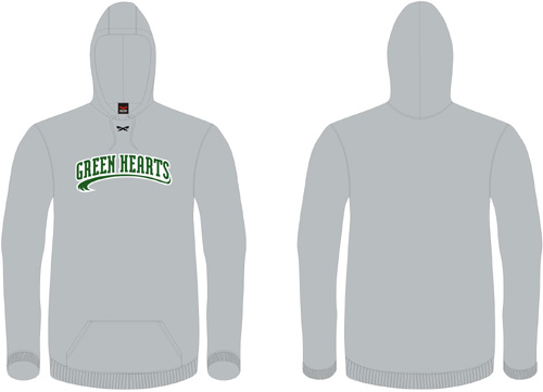 Green Hearts Hoody Grey