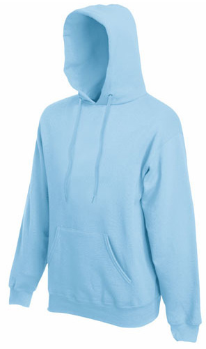 Maglione con cappuccio blu colombiano