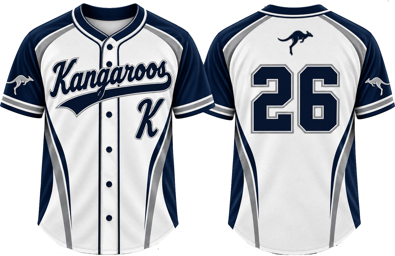 Brussels Kangaroos Alternate Jersey, Flatback Mesh