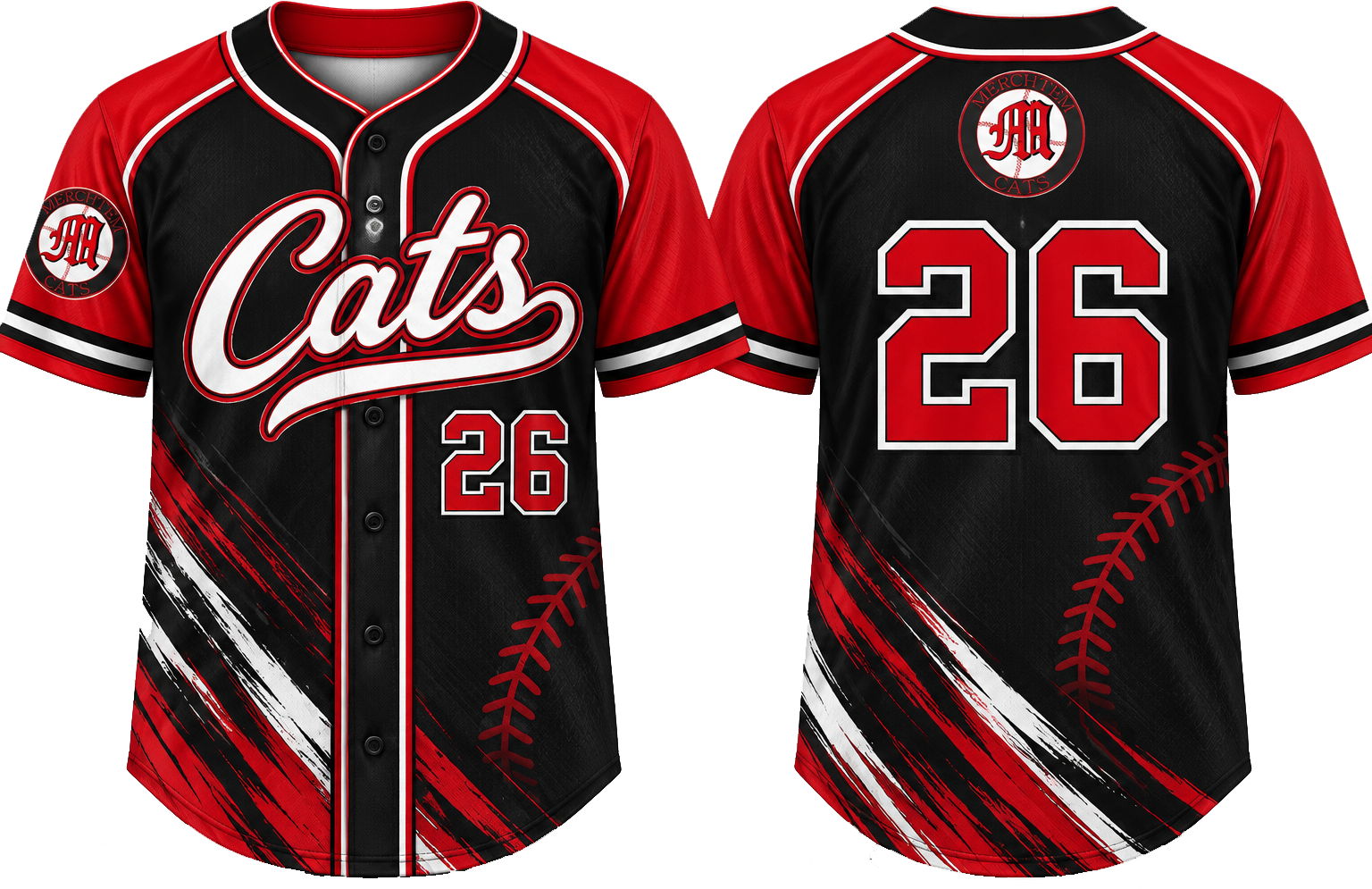 Merchtem Cats Alternate Jersey, Flatback Mesh