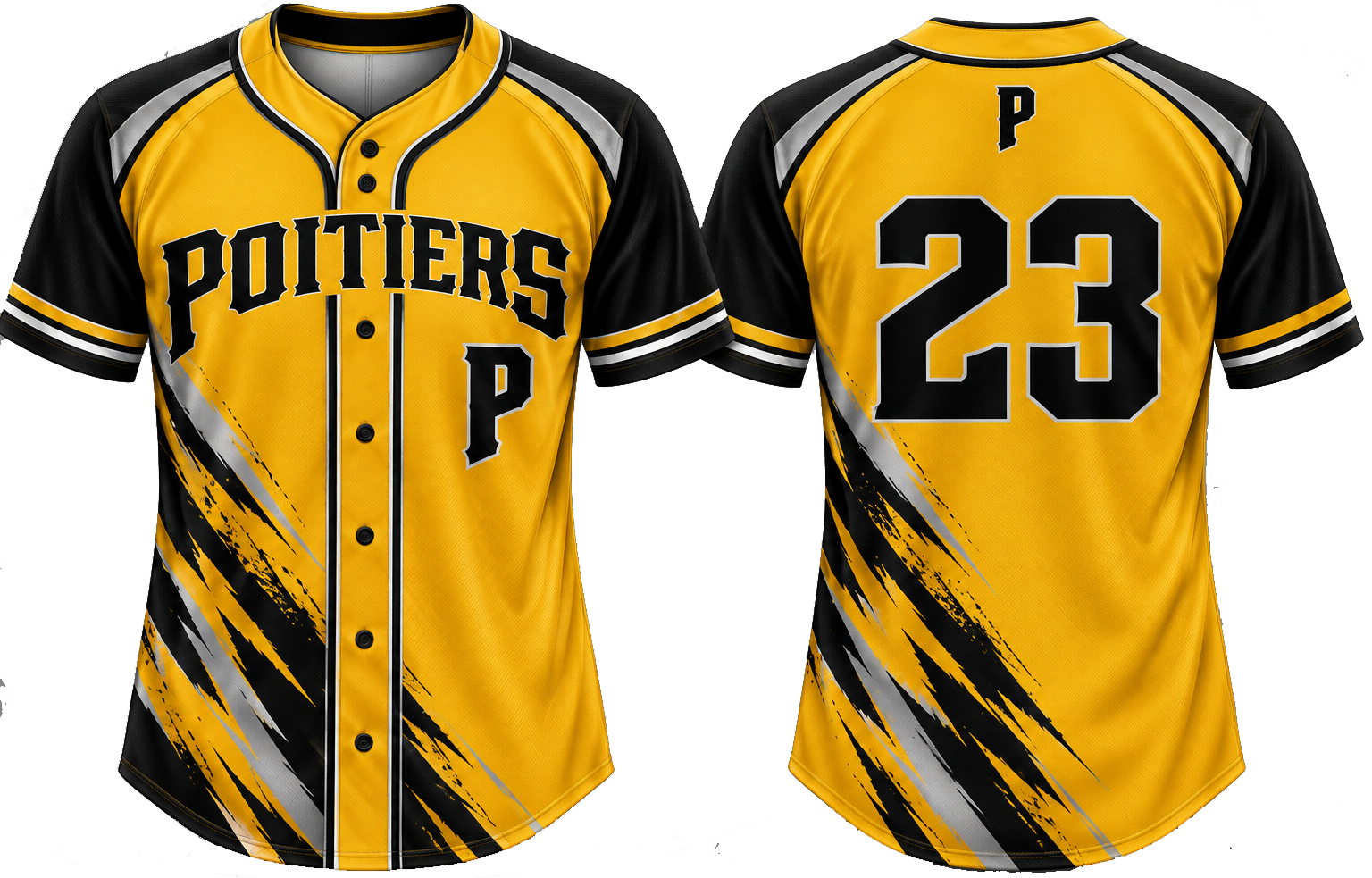 Poitevin Poitiers Alternate Jersey, Flatback Mesh