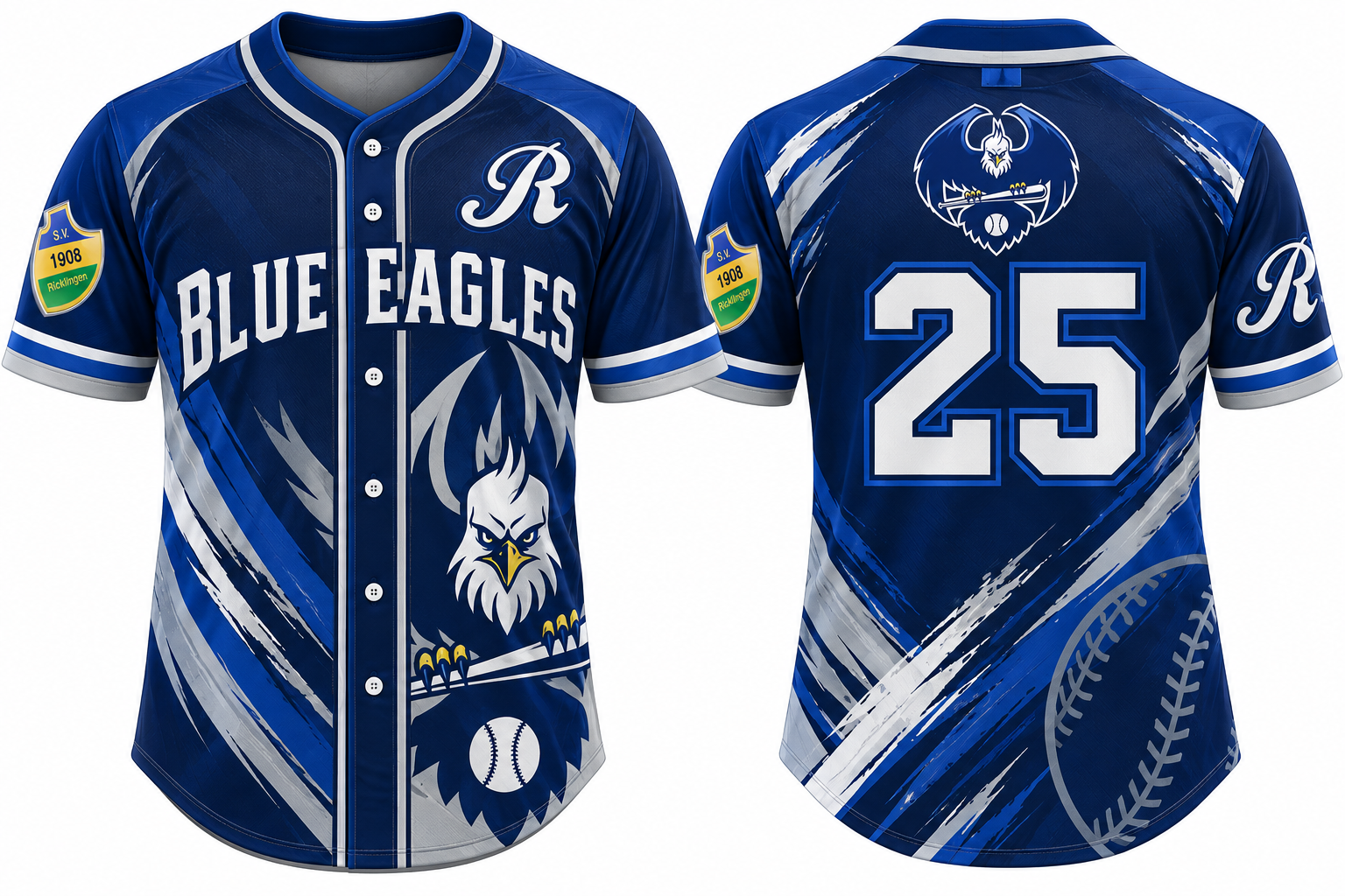Ricklingen Blue Eagles Alternate Jersey, Flatback Mesh