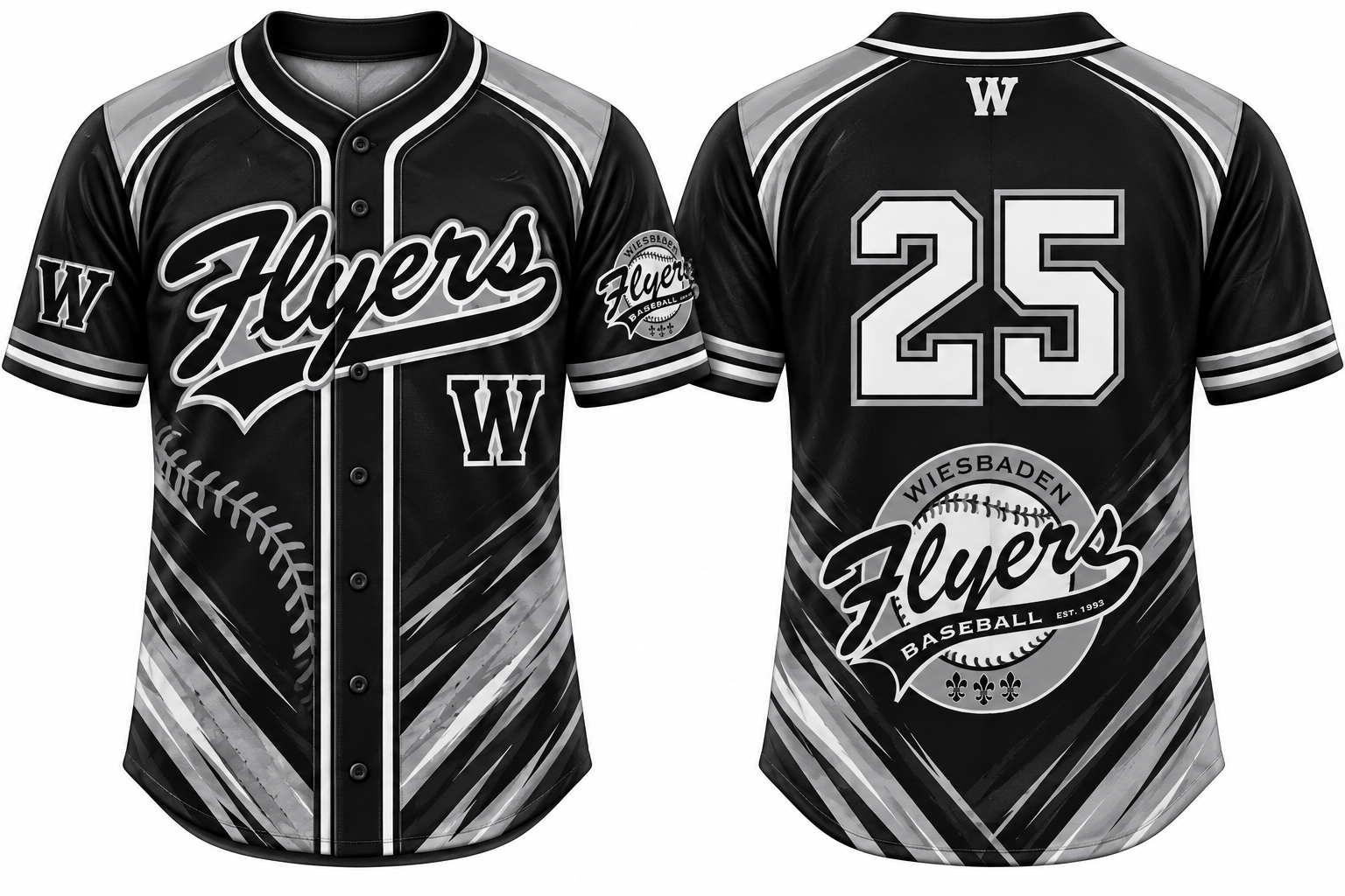 Wiesbaden Flyers Alternate Jersey, Flatback Mesh