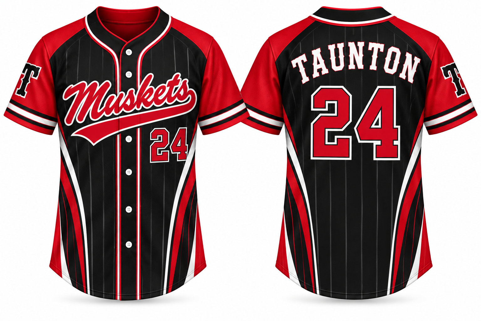 Taunton Muskets Alternate Jersey, Flatback Mesh