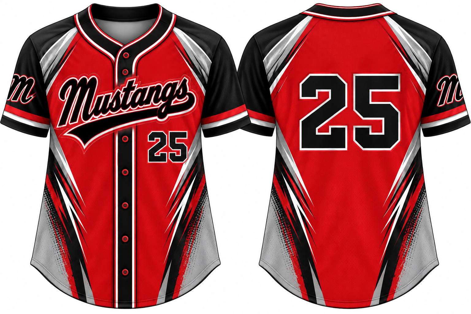 Mustangs UK Alternate Jersey, Flatback Mesh